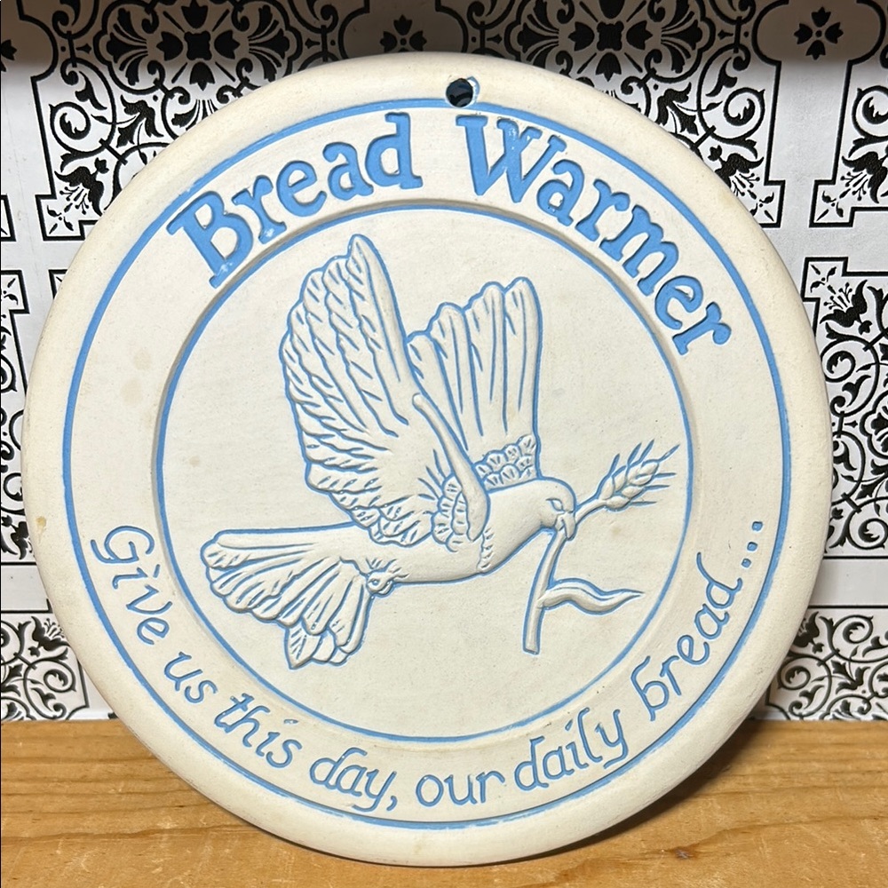 Ceramic Bread Warmer with Dove Design